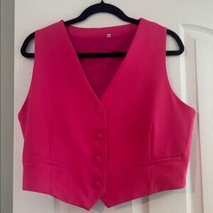 Vibrant Pink Sleeveless Vest